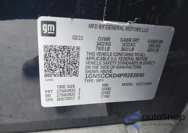 1GNSCCKD4PR283890: 43941658