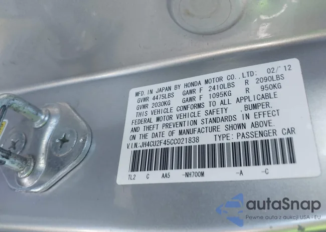 JH4CU2F45CC021838: 43941694