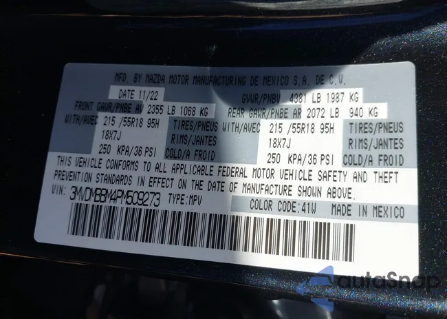 3MVDMBBM4PM509273: 43942799