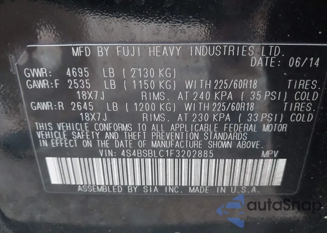 4S4BSBLC1F3202885: 43942804