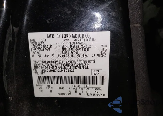 1FMCU9E7XCKB02826: 43942902