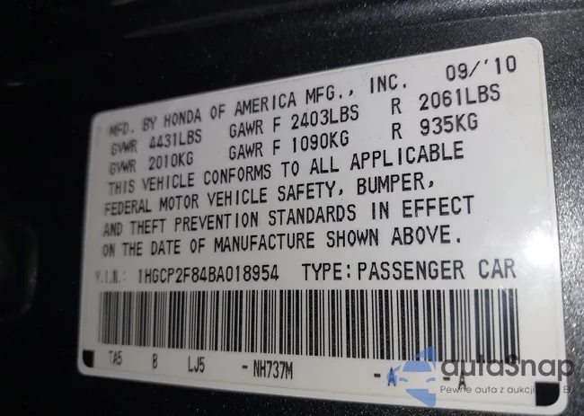 1HGCP2F84BA018954: 43942973