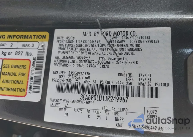 3FA6P0LU1JR249967: 43943173