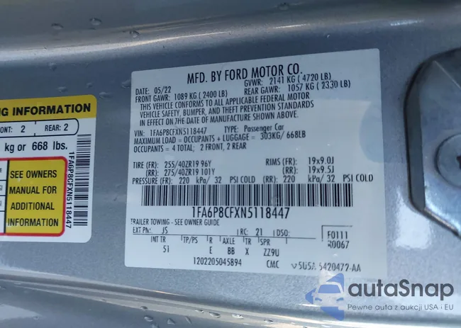 1FA6P8CFXN5118447: 43943241