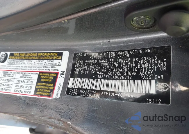 4T1BF3EK3AU026312: 43942383