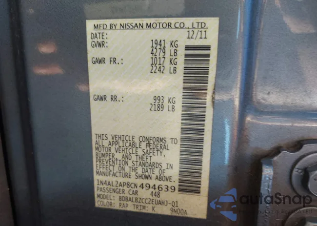 1N4AL2AP8CN494639: 43942577