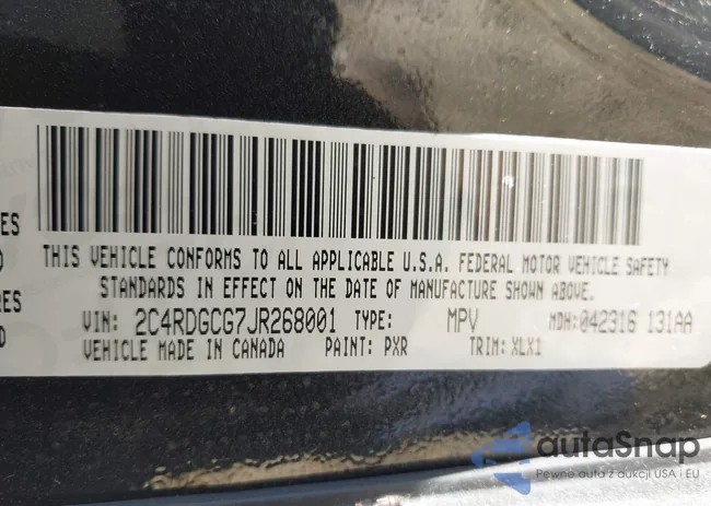 2C4RDGCG7JR268001: 43942623