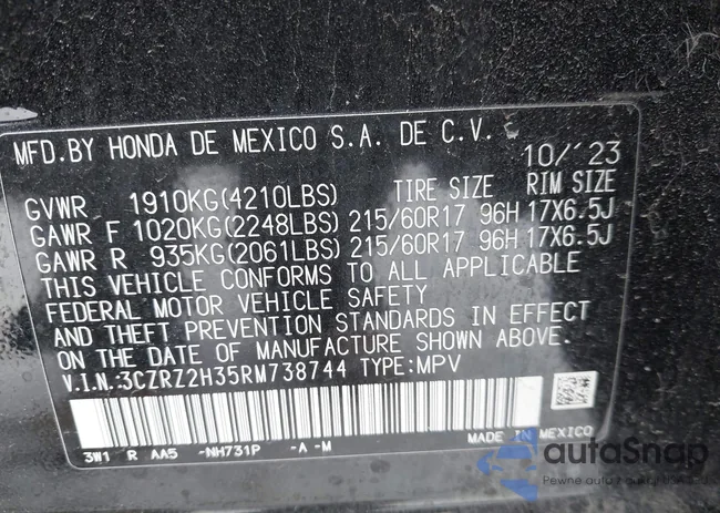 3CZRZ2H35RM738744: 43943912