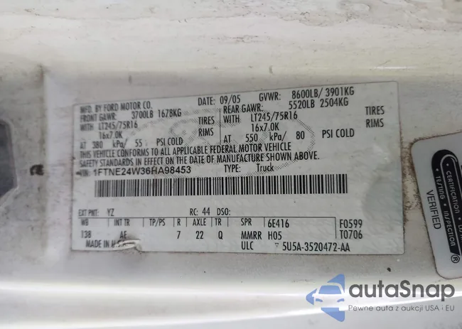 1FTNE24W36HA98453: 43944007