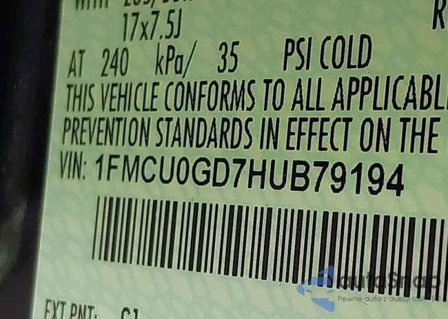 1FMCU0GD7HUB79194: 43944095