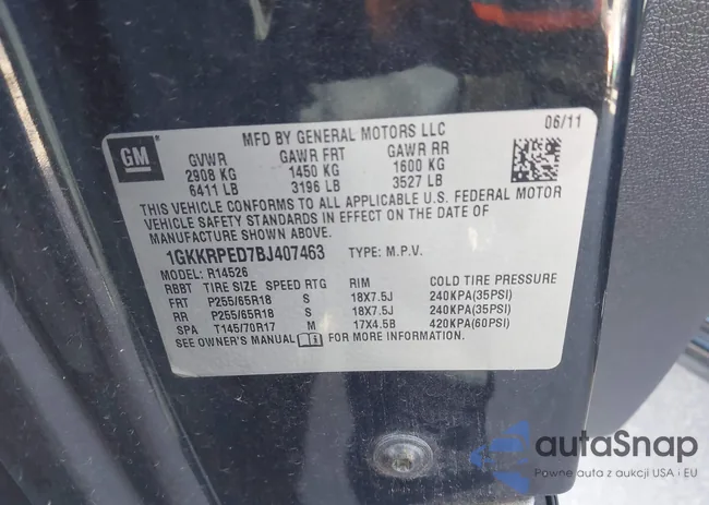 1GKKRPED7BJ407463: 43944096