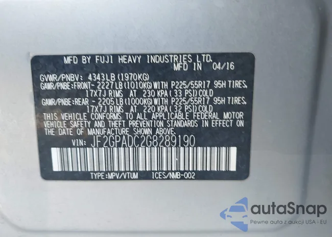 JF2GPADC2G8289190: 43944255