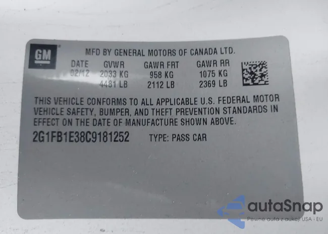 2G1FB1E38C9181252: 43944321