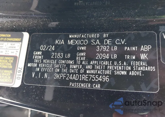 3KPF24AD1RE755496: 43944347