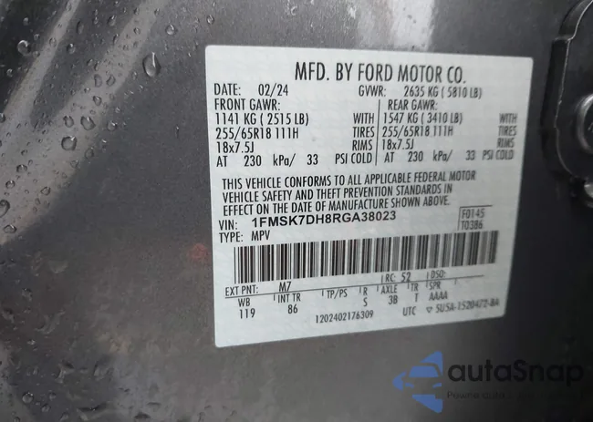 1FMSK7DH8RGA38023: 43943405