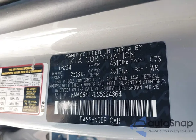 KNAG64J78S5324364: 43943419