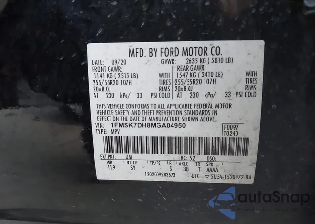 1FMSK7DH8MGA04950: 43943507