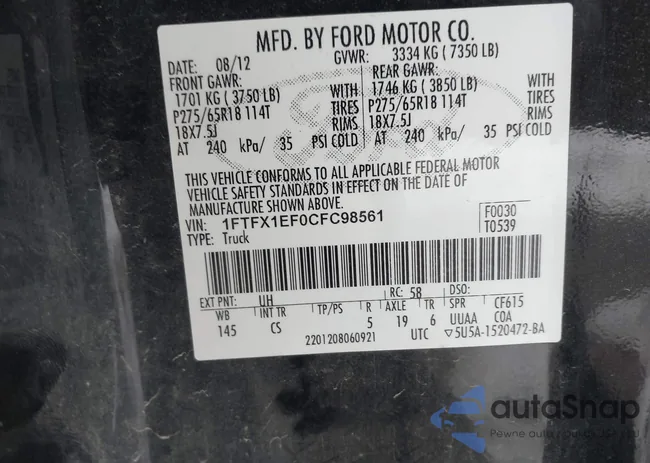 1FTFX1EF0CFC98561: 43944800