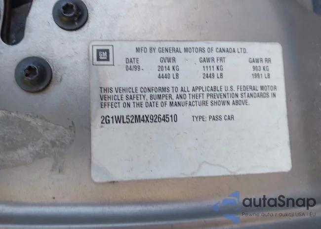 2G1WL52M4X9264510: 43944898