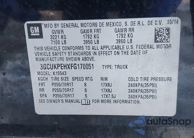 3GCUKPEHXFG170051: 43944981