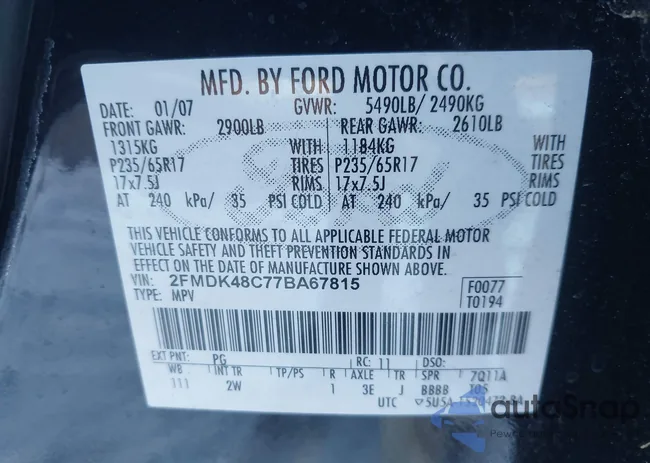 2FMDK48C77BA67815: 43945023