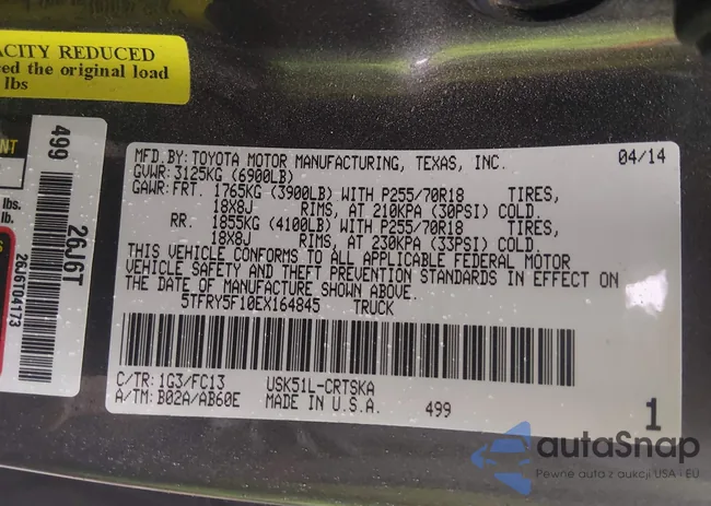 5TFRY5F10EX164845: 43945110