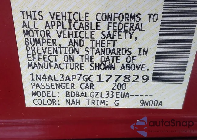 1N4AL3AP7GC177829: 43945268