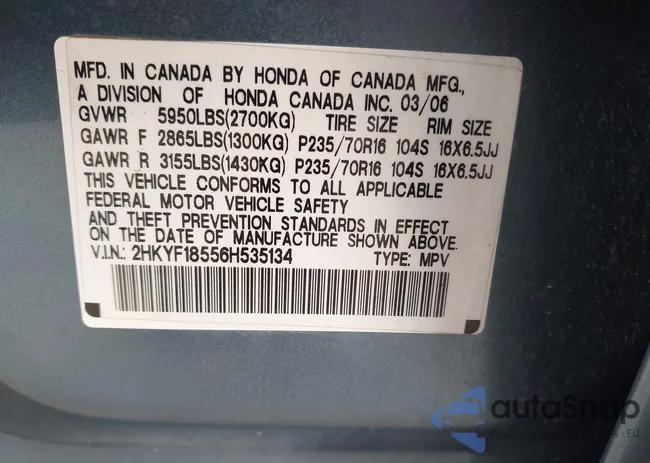 2HKYF18556H535134: 43945287