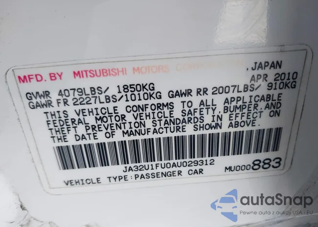 JA32U1FU0AU029312: 43945309