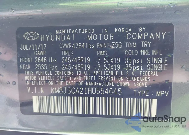 KM8J3CA21HU554645: 43944382