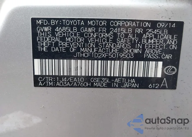 JTHCF1D2XF5019503: 43944695