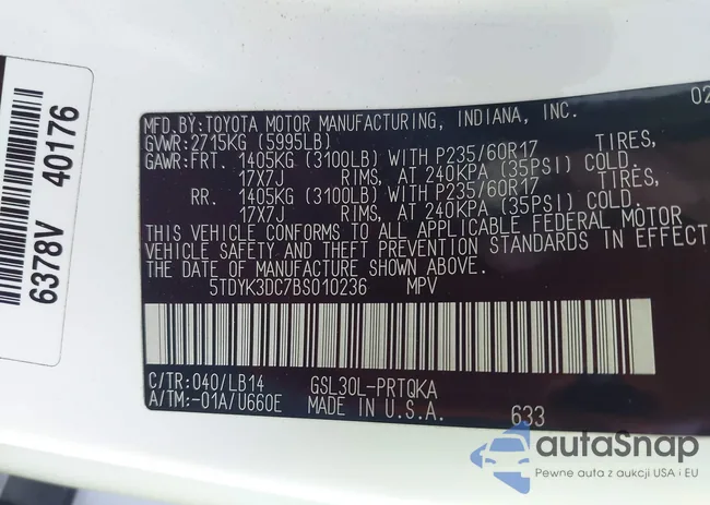 5TDYK3DC7BS010236: 43944735