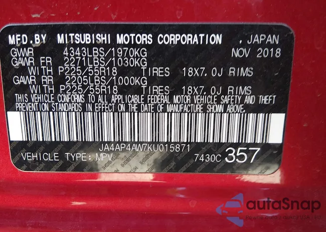 JA4AP4AW7KU015871: 43944748