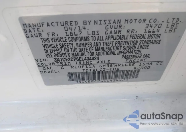 3N1CE2CP6EL434424: 43945805