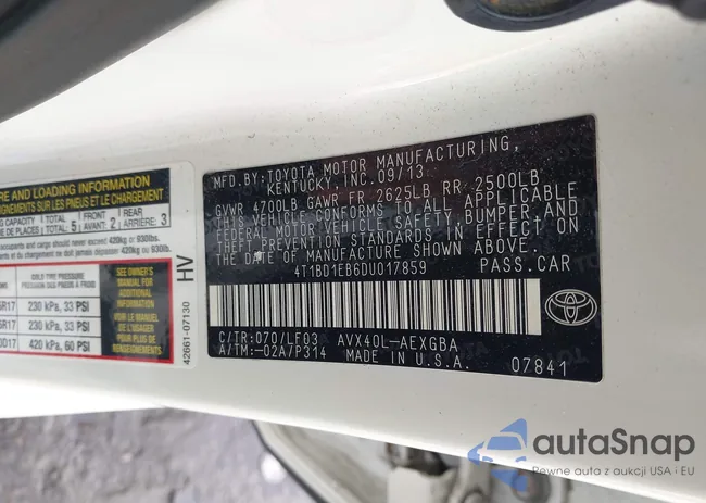 4T1BD1EB6DU017859: 43945874