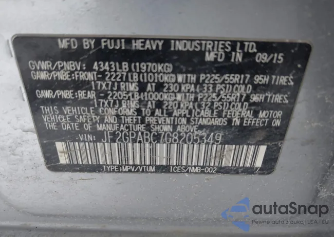 JF2GPABC7G8205349: 43945951