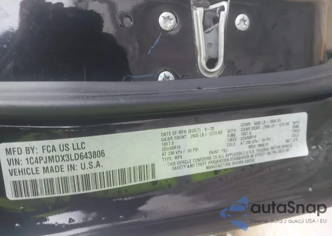 1C4PJMDX3LD643806: 43946198