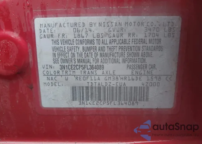 3N1CE2CP5FL364089: 43946292