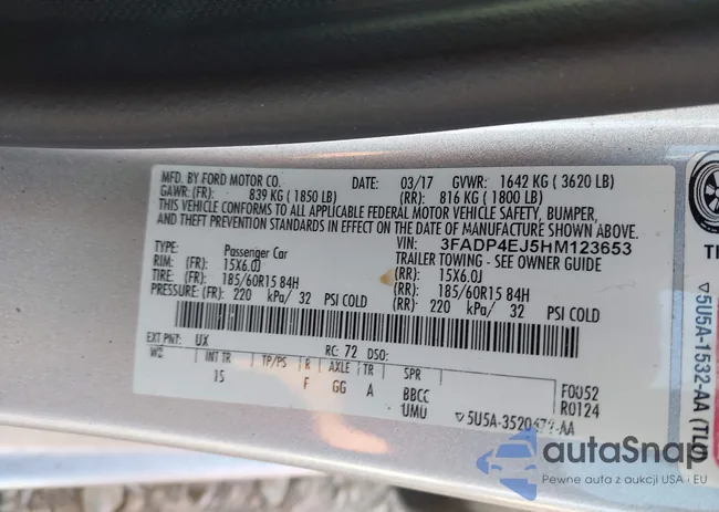 3FADP4EJ5HM123653: 43946326