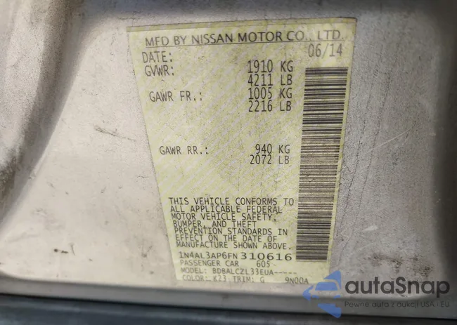 1N4AL3AP6FN310616: 43946348