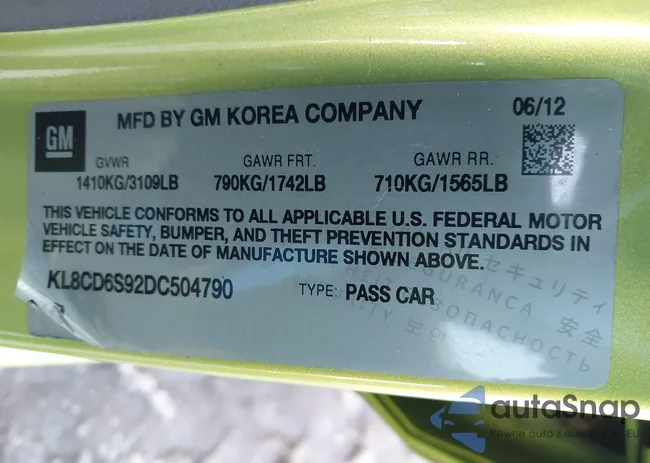 KL8CD6S92DC504790: 43945497