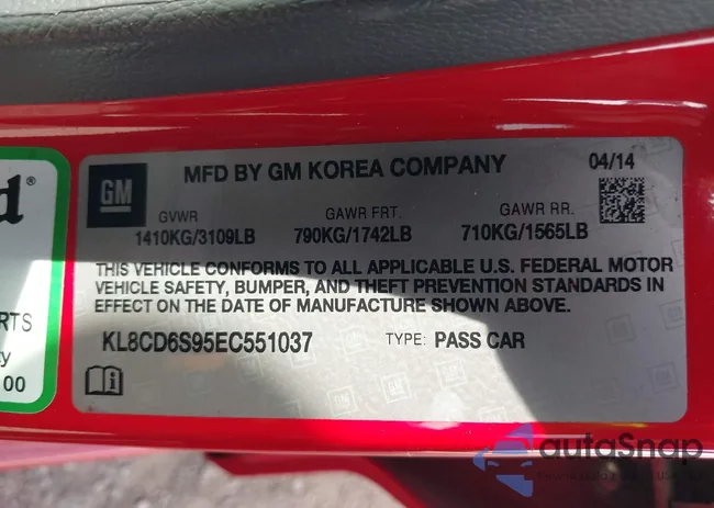 KL8CD6S95EC551037: 43945508