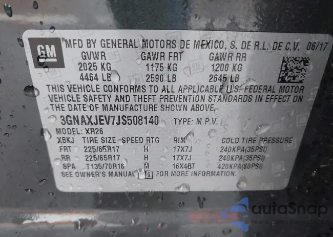 3GNAXJEV7JS508140: 43945625