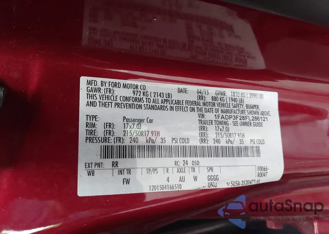 1FADP3F28FL286121: 43946942