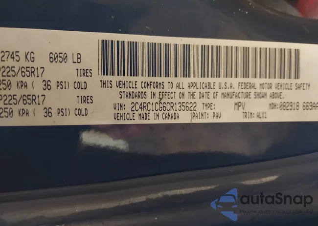 2C4RC1CG6CR135622: 43947226