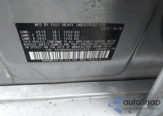 4S3BNAN60H3032678: 43947232