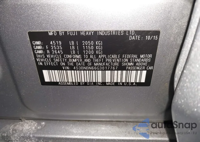 4S3BNBN66G3017767: 43947282