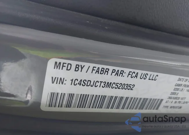 1C4SDJCT3MC520352: 43947300