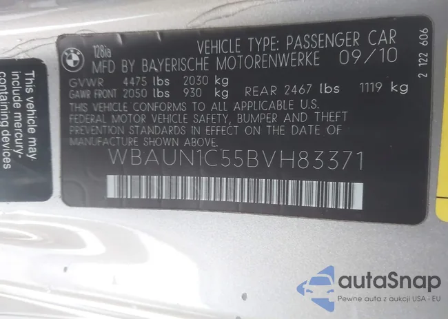 WBAUN1C55BVH83371: 43947308
