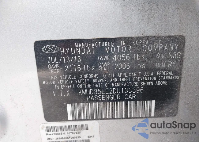 KMHD35LE2DU133396: 43946658